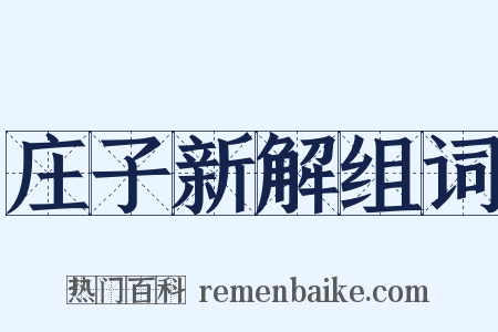 庄子新解组词是什么意思的图片